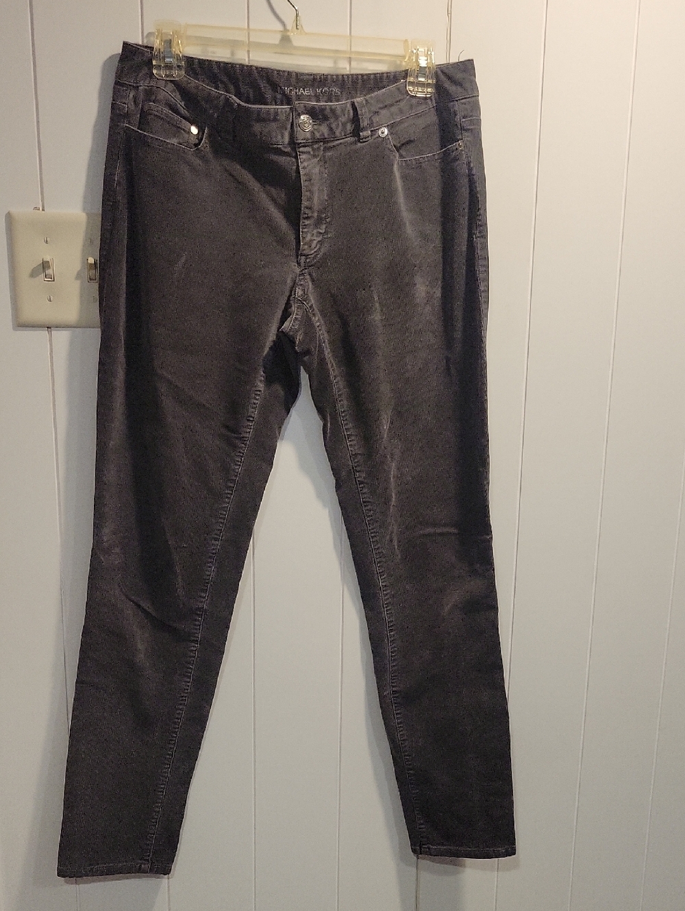 Michael Kors Women's Charcoal Skinny Stretch Corduroy Jeans